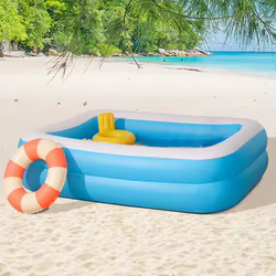 Piscina inflable familiar grande rectangular para niños y adultos