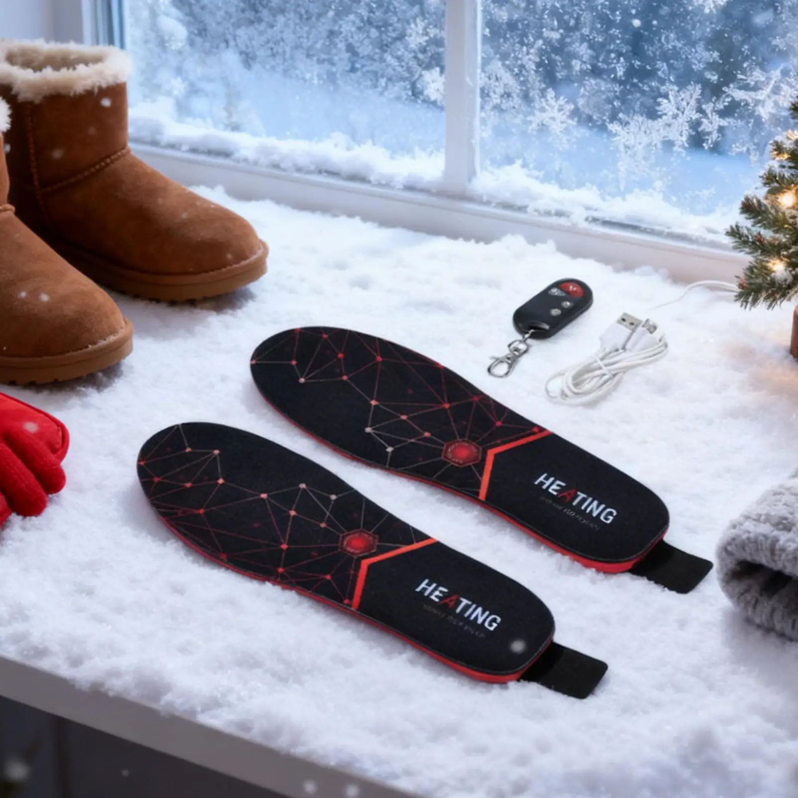 Plantillas calefactadas recargables para invierno y senderismo - imagen 3