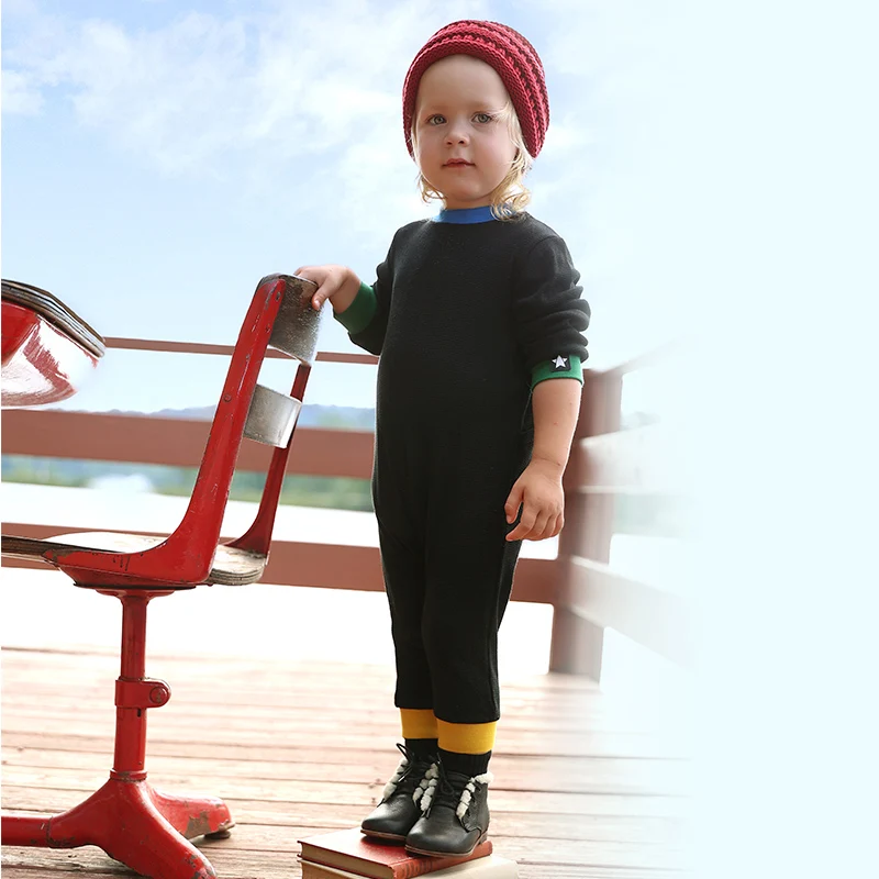 Conjunto bebé de punto waffle colorblock: mameluco con botones - imagen 4