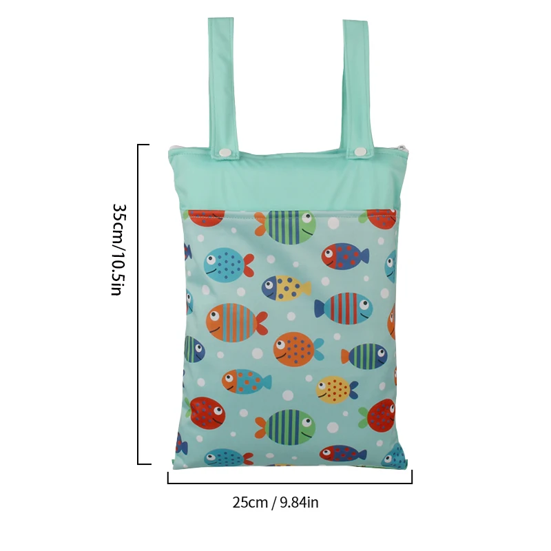 Bolsa impermeable para cochecito seca y húmeda con bolsillos - imagen 2