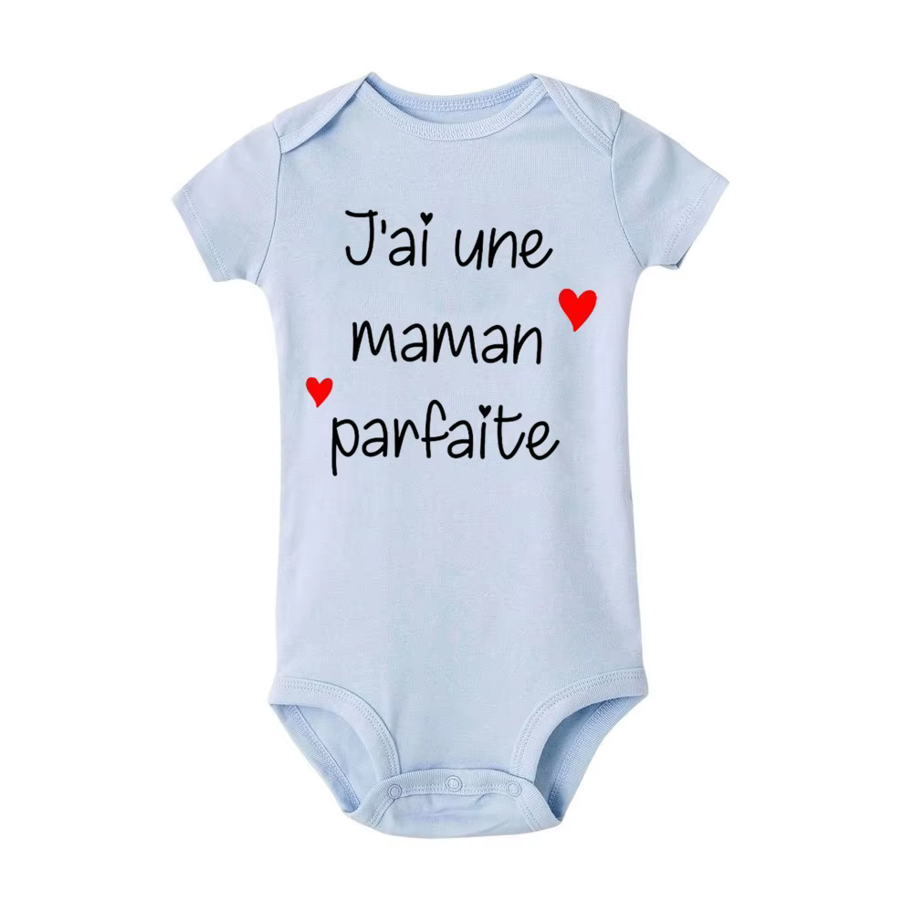 Pelele manga corta unisex para recién nacido – Estampado suave