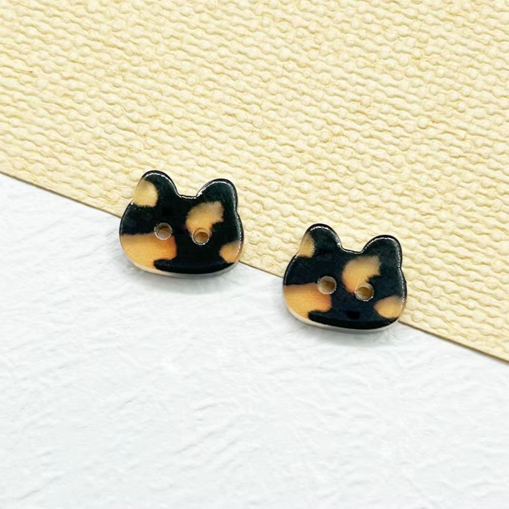 Botones de gato en resina 12 mm para ropa infantil - Calico y tuxedo - imagen 2