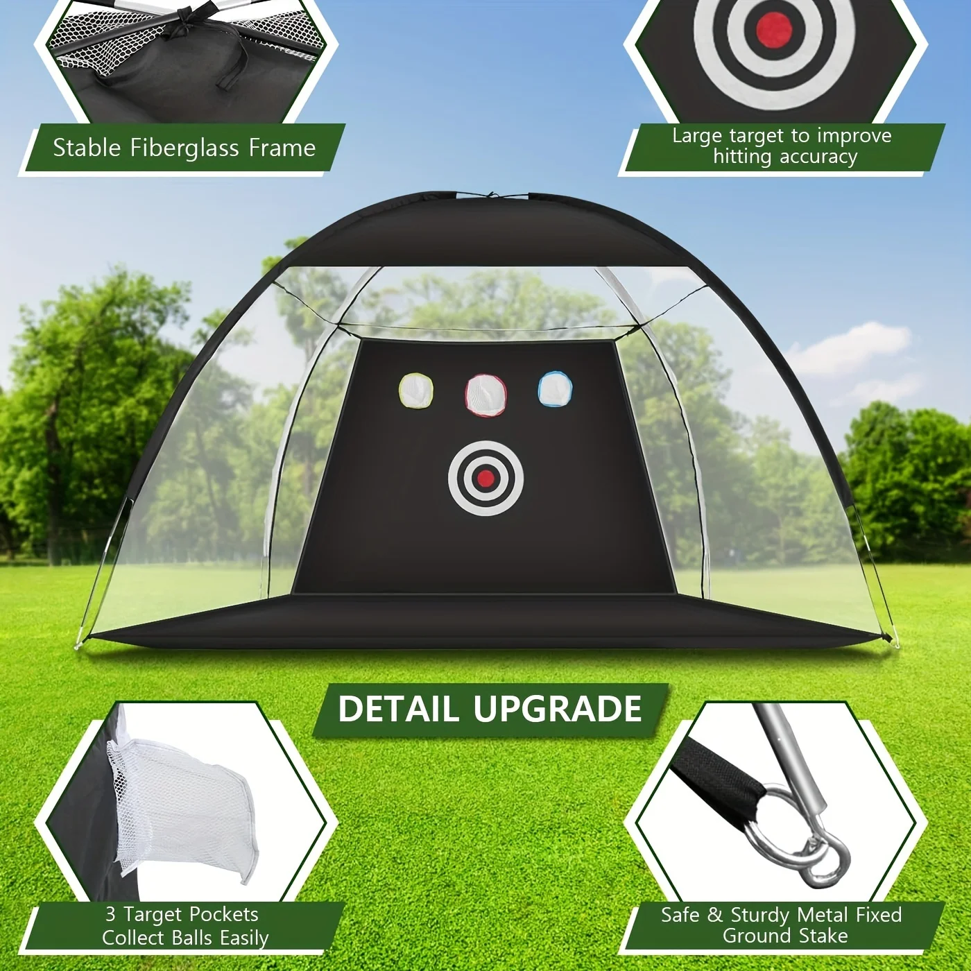 Red de práctica Golf para niños – Entrenamiento Swing con esterilla y bolas