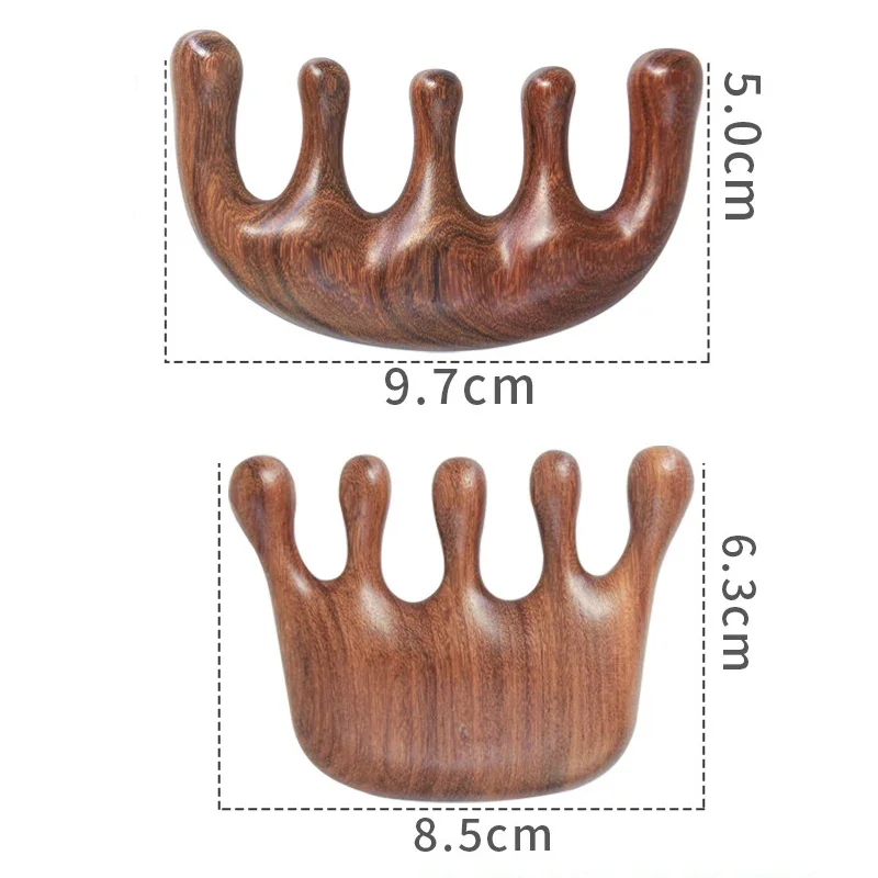 Peine antiestático de sándalo con mango de madera para bebé - imagen 2