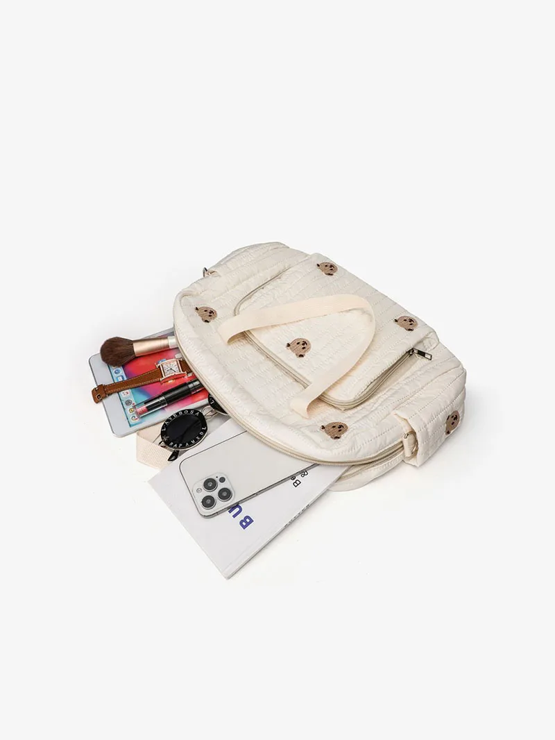 Compartimentos interiores del bolso momia MILANCEL