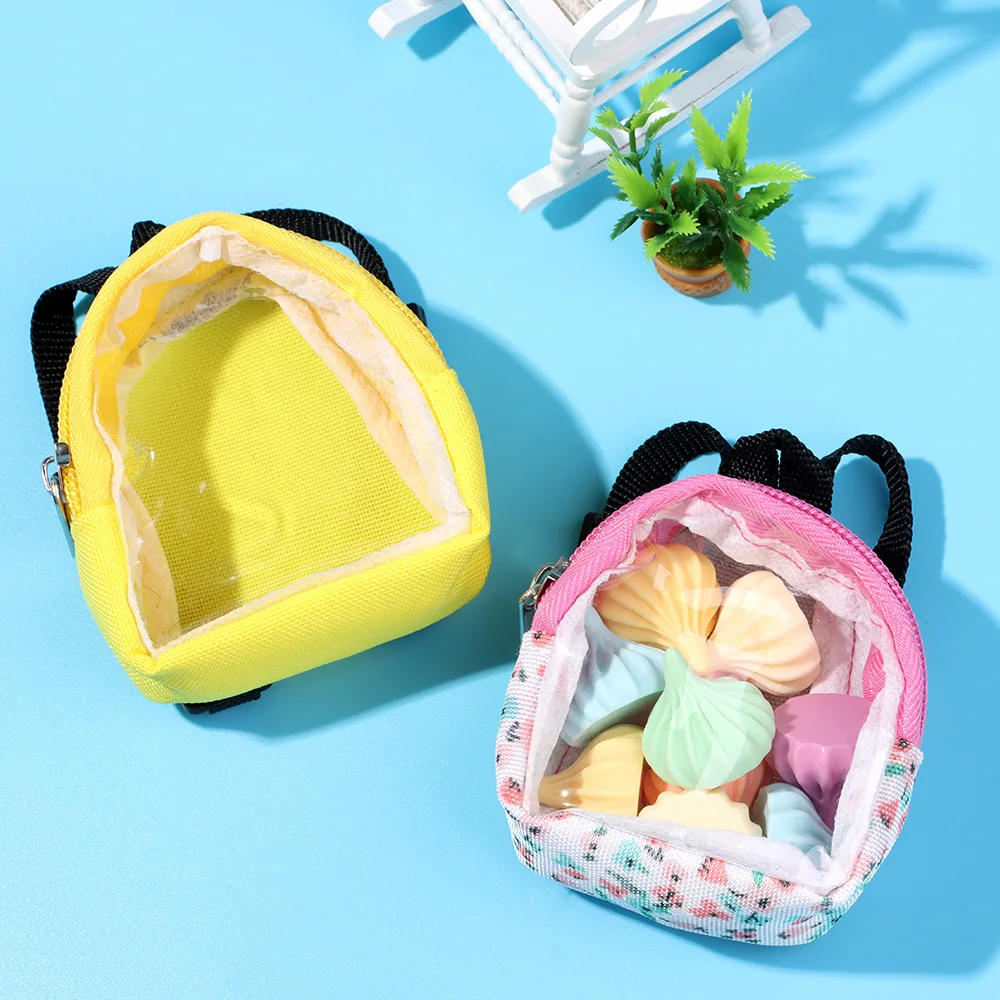Mini mochila infantil transparente con llavero – Bolsa de viaje - imagen 3
