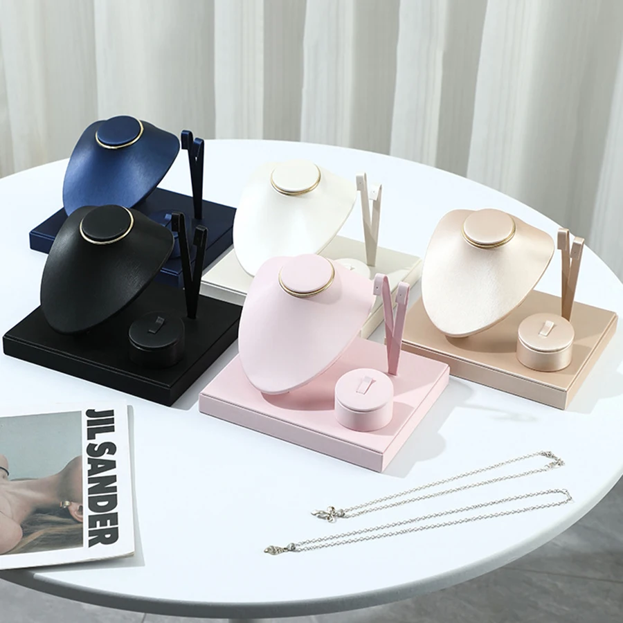 Expositor infantil de joyas de cuero PU para collares y pendientes - imagen 3