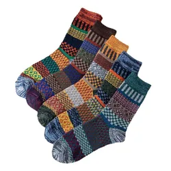 Calcetines gruesos de lana y algodón para niños – Estilo retro casual