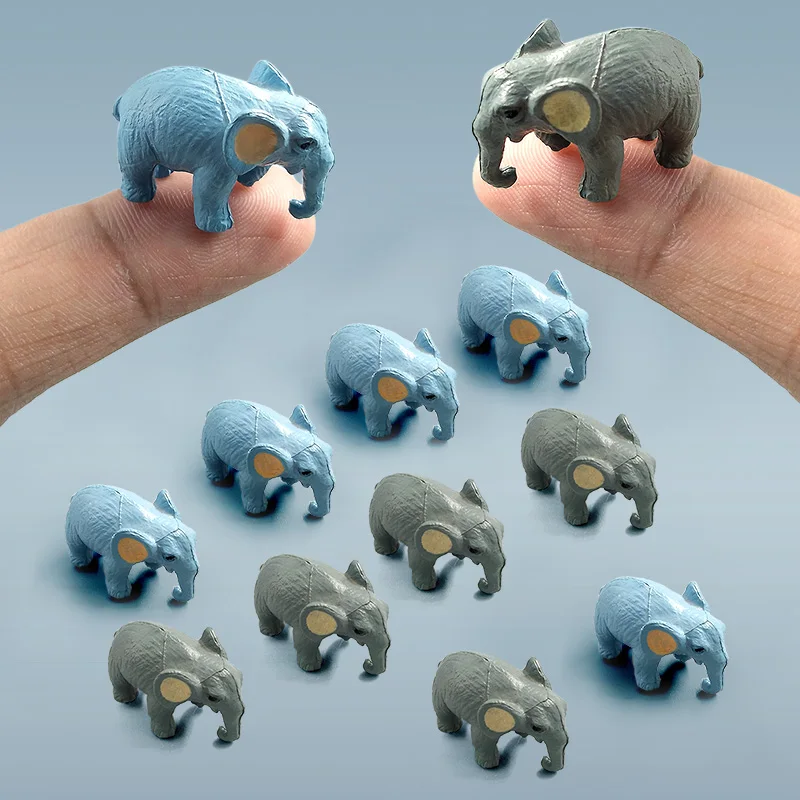 Figuras de elefante para jardín de hadas – Decoración artesanal - imagen 3