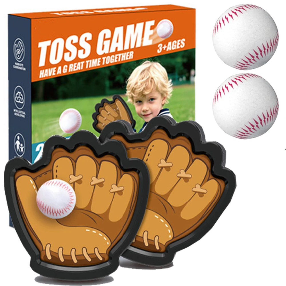 Juego de pelota portátil para lanzar y atrapar con guante béisbol - imagen 3