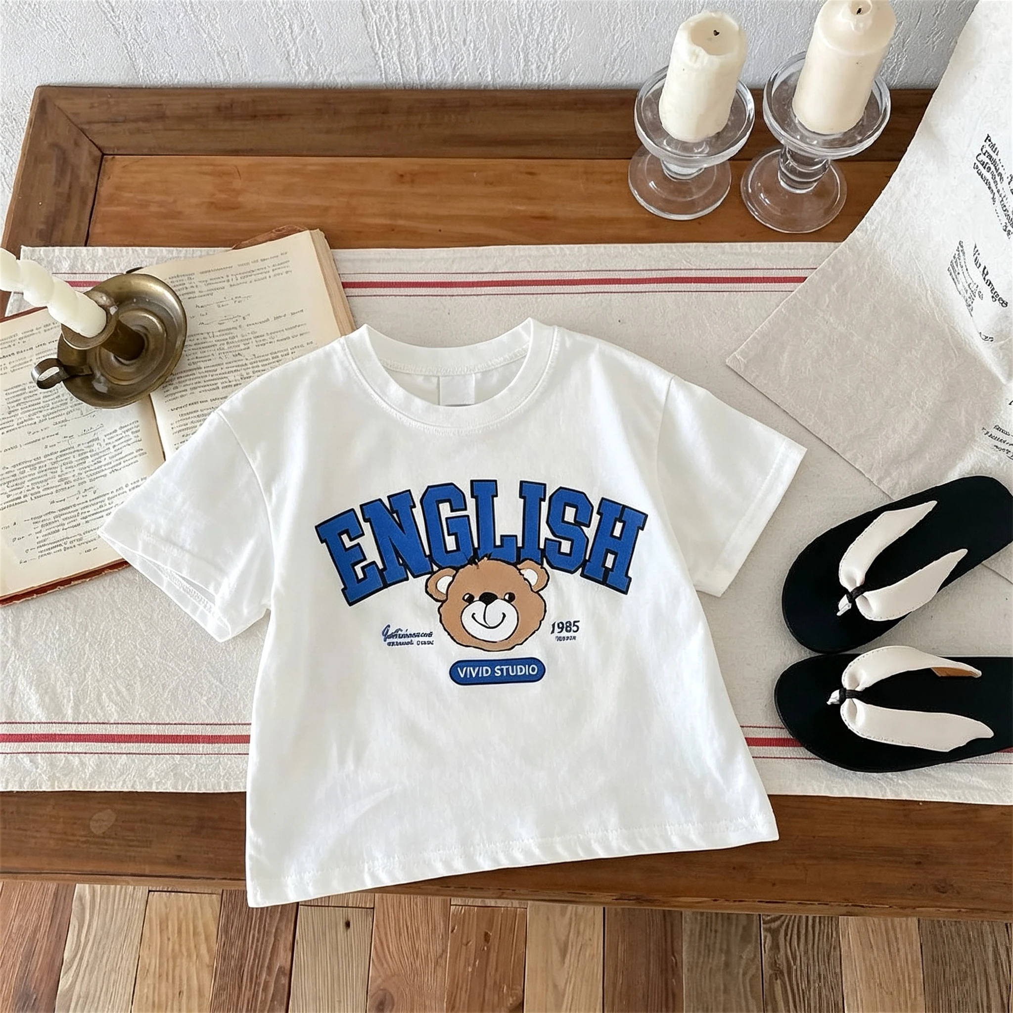 Camiseta de manga corta estampada para niños – verano casual holgada - imagen 5