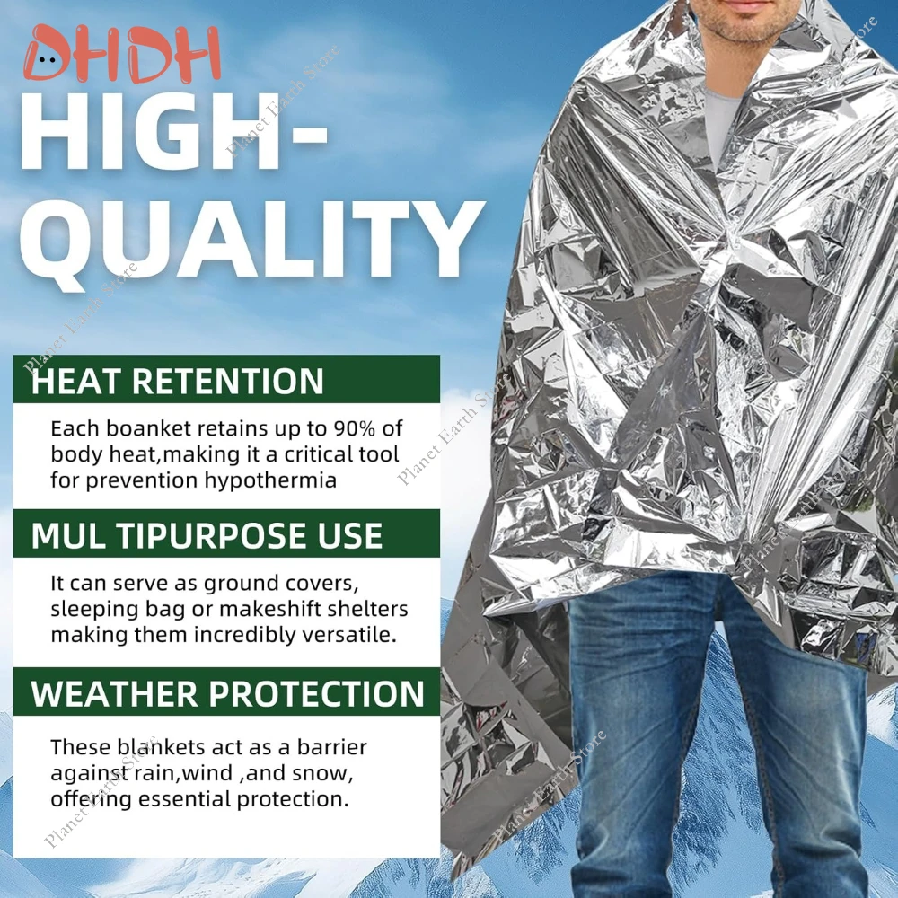 Manta térmica de emergencia reflectante impermeable para niños - imagen 2