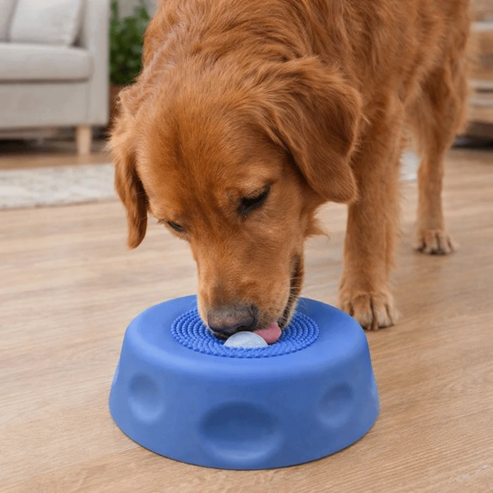 Cuenco de silicona antideslizante para perros con bola anti-ahogo - imagen 2