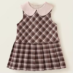 Vestido verano niña algodón sin mangas estampado cuadros