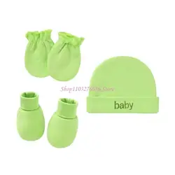 Conjunto recién nacido de algodón: gorro, guantes y patucos