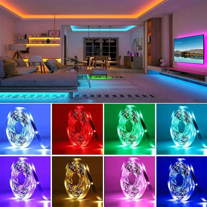 Tira LED RGB con control por app y cinta autoadhesiva USB - imagen 5