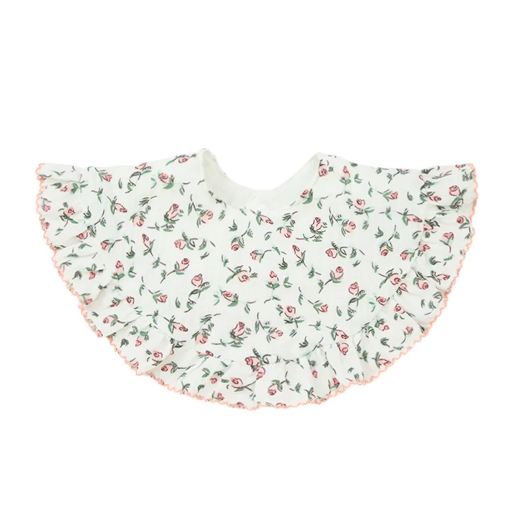 Babero de encaje floral para bebé – Suave y elegante - imagen 2