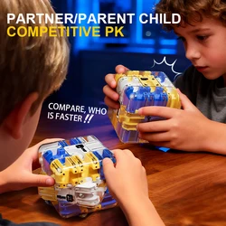 Cubo mágico de laberinto 3D, rompecabezas educativo para niños