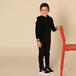 AA Conjunto capucha de terciopelo para bebé - ropa infantil coordinada