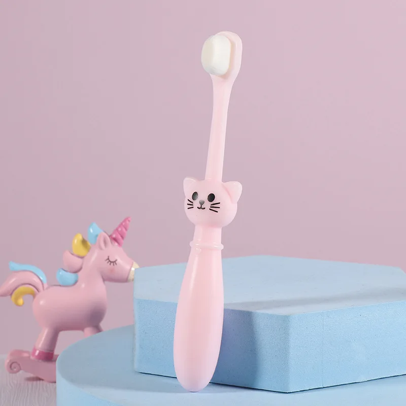 Cepillo de dientes infantil cerdas suaves para niños 1-6 años diseño gato