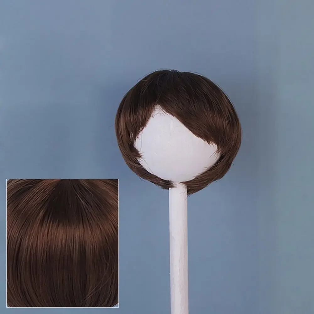Peluca para muñeca BJD/SD multicolor pelo corto liso fibra resistente - imagen 4