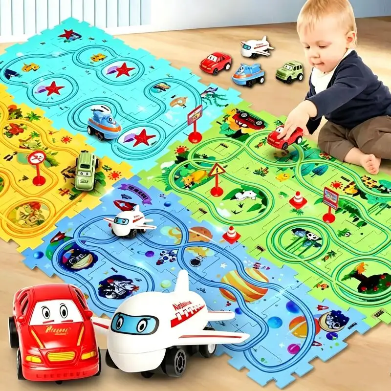 Pista de tren eléctrico con coche automático para niños - imagen 5