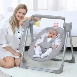 Mecedora eléctrica inteligente con control remoto para bebé plegable