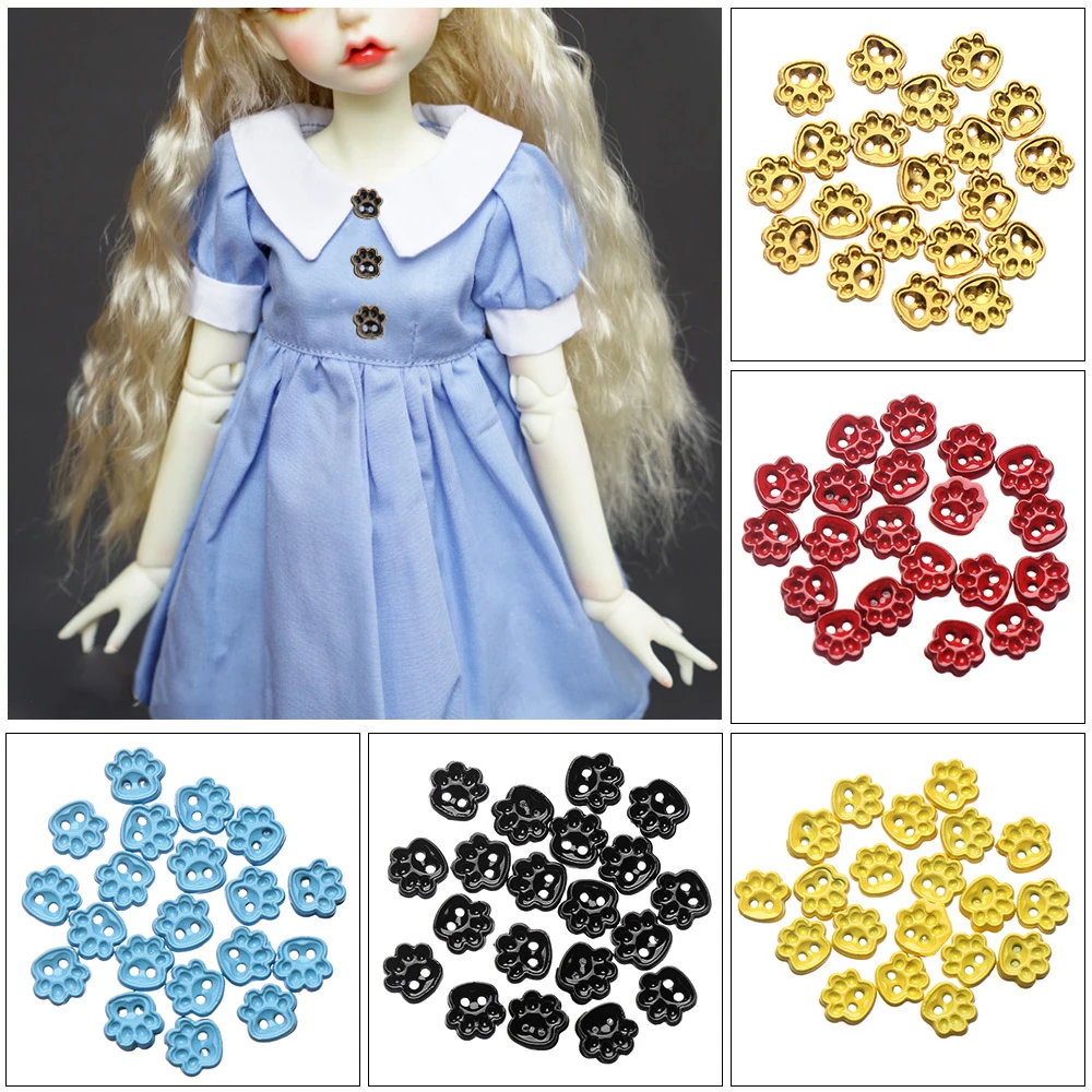 Mini botones metálicos estilo pie de oso en varios colores