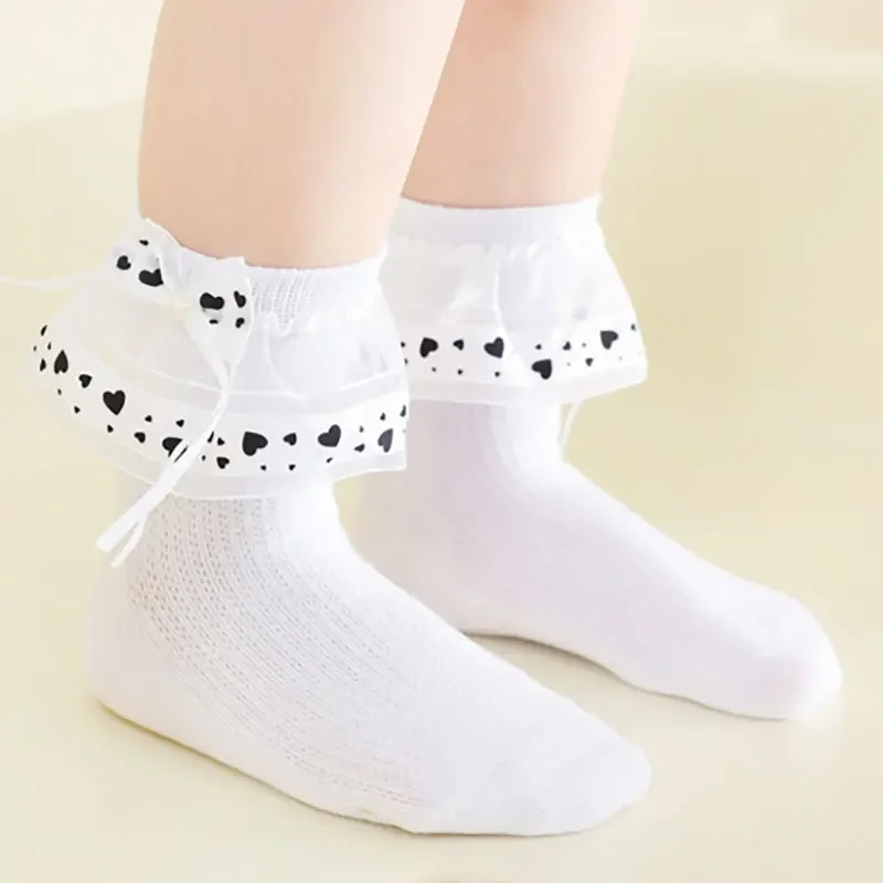 Calcetines tobilleros Lolita con volantes y encaje para verano