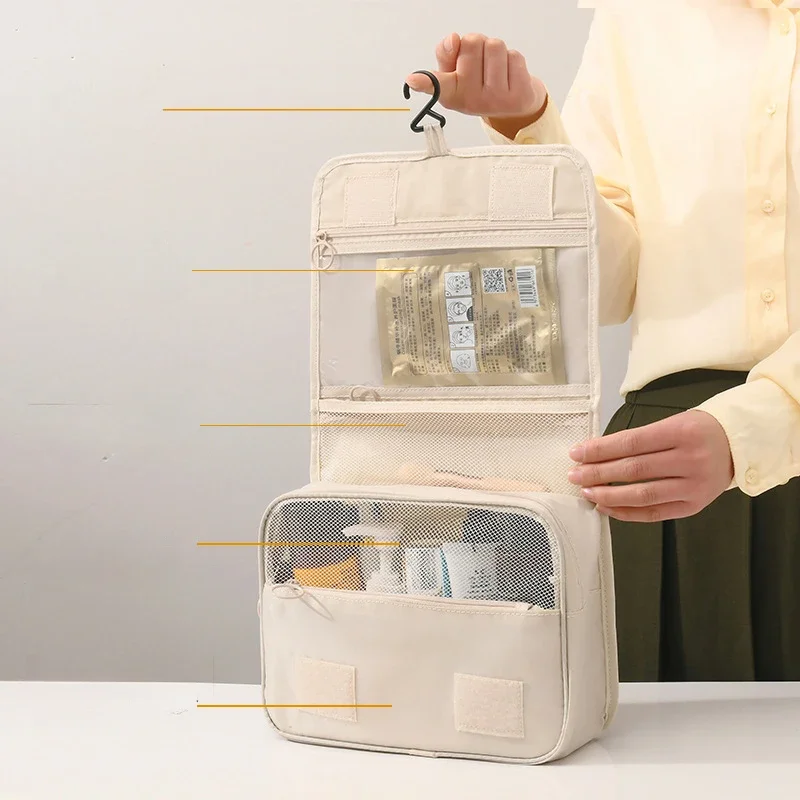 Bolsa de cosméticos plegable de PVC impermeable para viaje - imagen 2