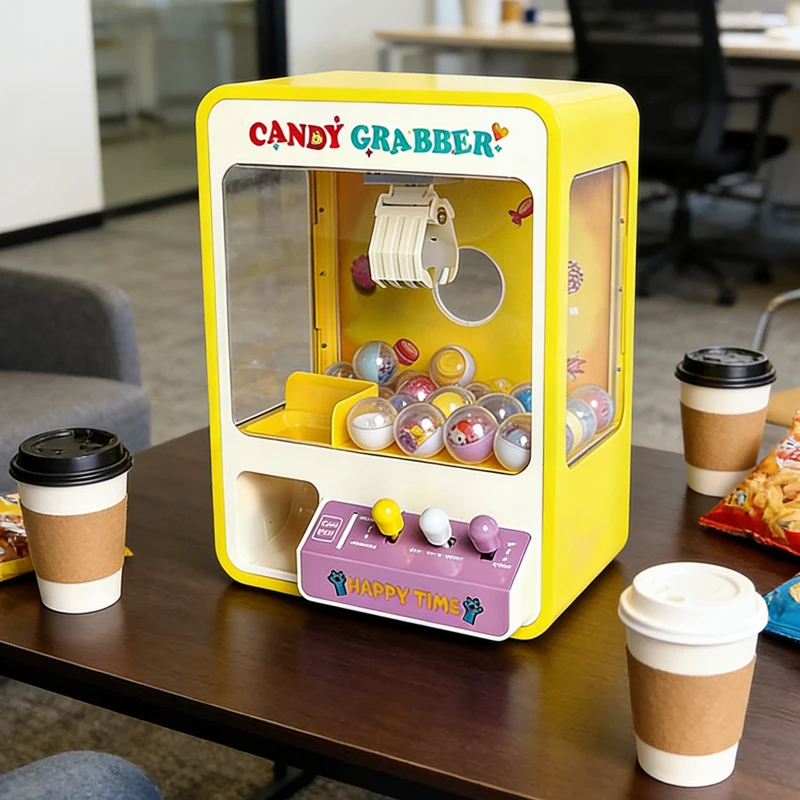 Máquina de garras electrónica retro con música para niños