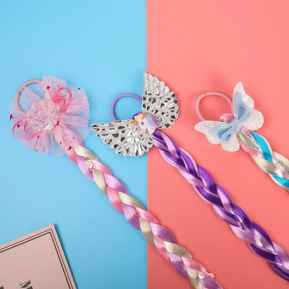 Lazo unicornio para niñas – Accesorios de pelo arcoíris - imagen 4