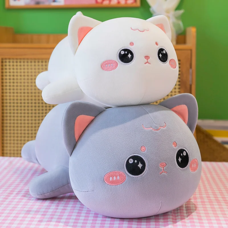 Almohada infantil de peluche suave con diseño de gato Kawaii - imagen 2