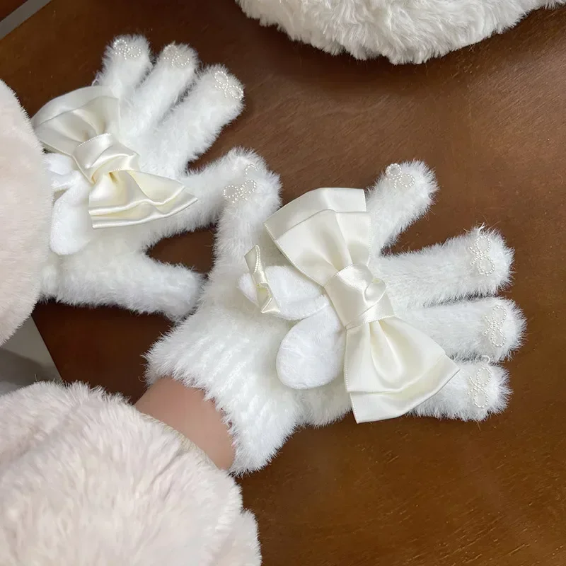 Guantes de princesa con orejas y lazo - cálidos otoño-invierno - imagen 4