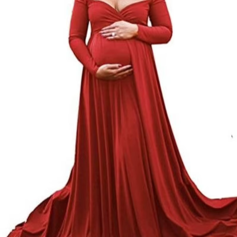 Vestido de maternidad para sesión de fotos – Diseño elegante para Baby Shower - imagen 3