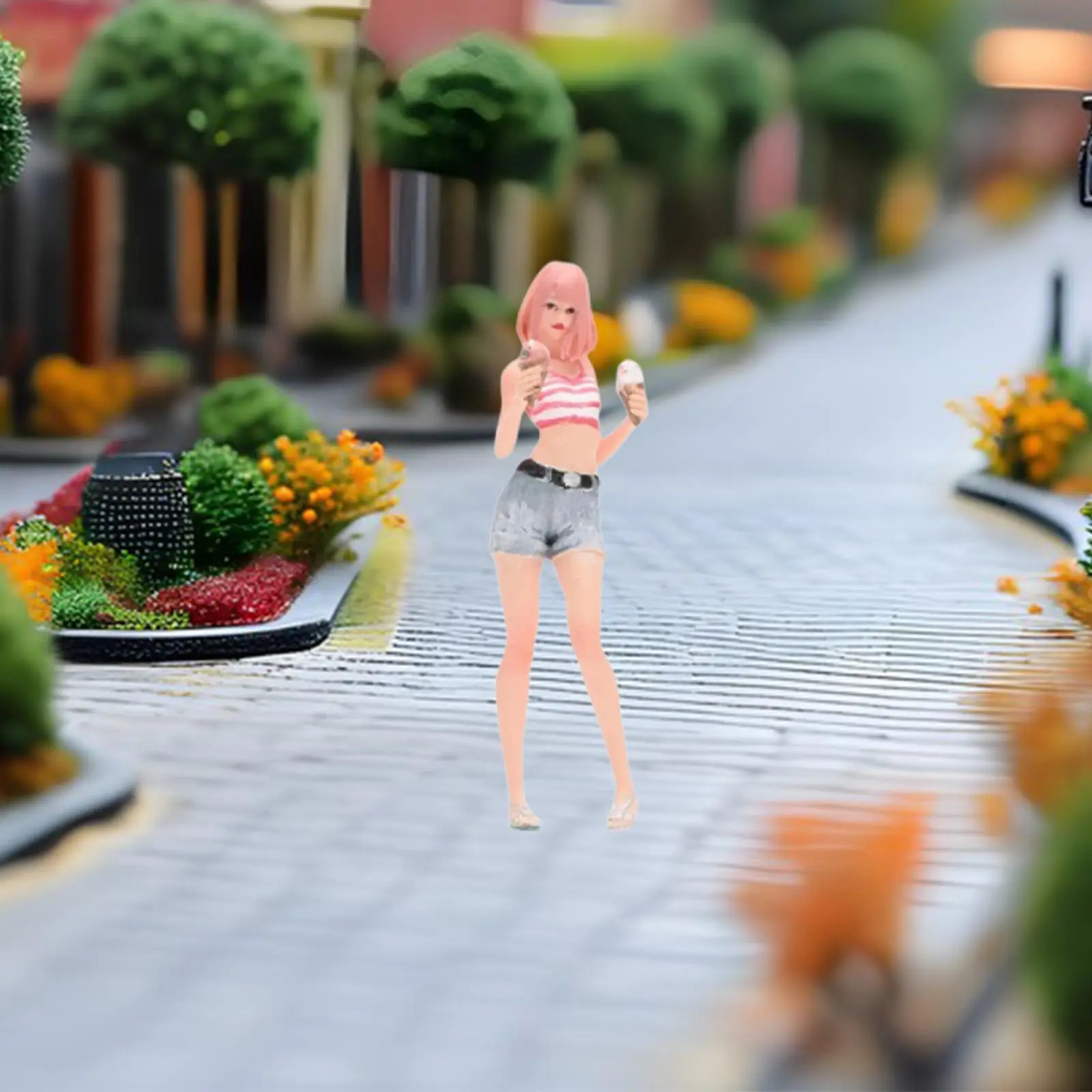 Figura de niña para trenes, decoración arquitectónica pintada a mano - imagen 5