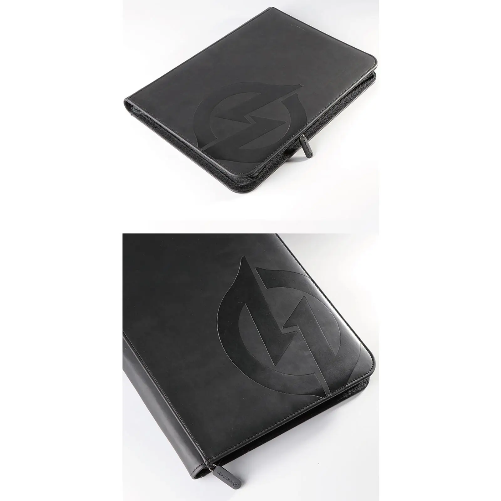 Carpeta con cremallera para tarjetas coleccionables tipo álbum