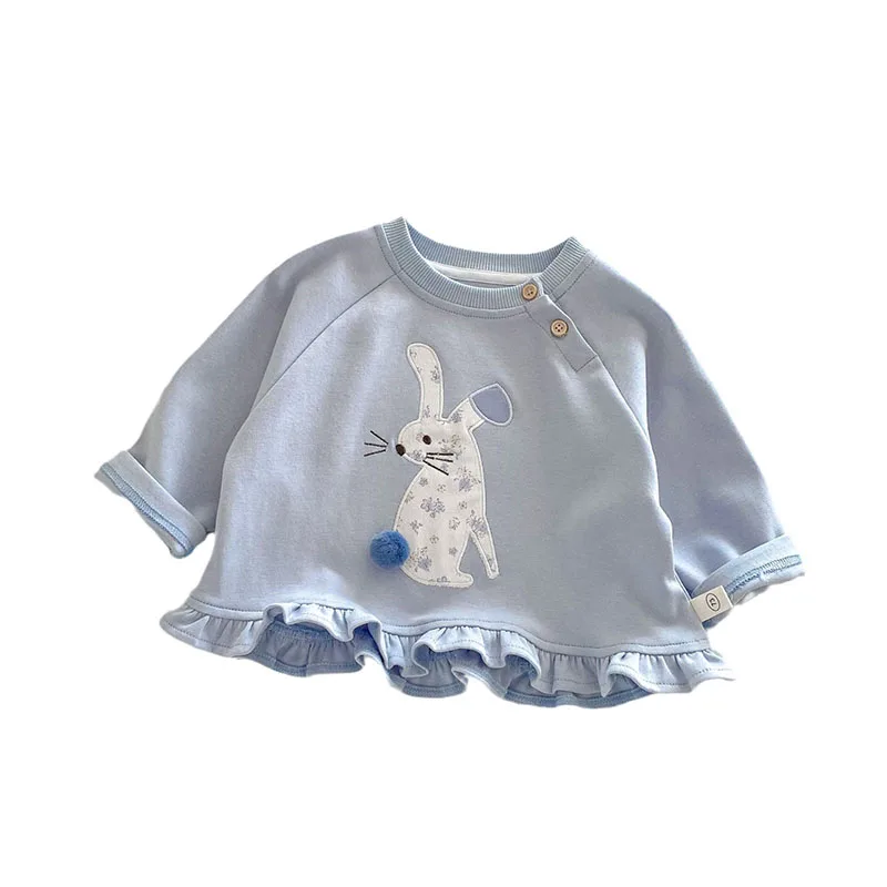 MILANCEL Sudadera con capucha para niños: lindo conejito floral - imagen 2