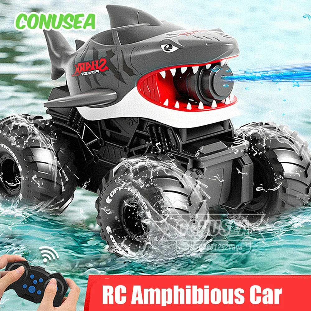 Coche RC anfibio teledirigido con pistola de agua y todoterreno - imagen 2