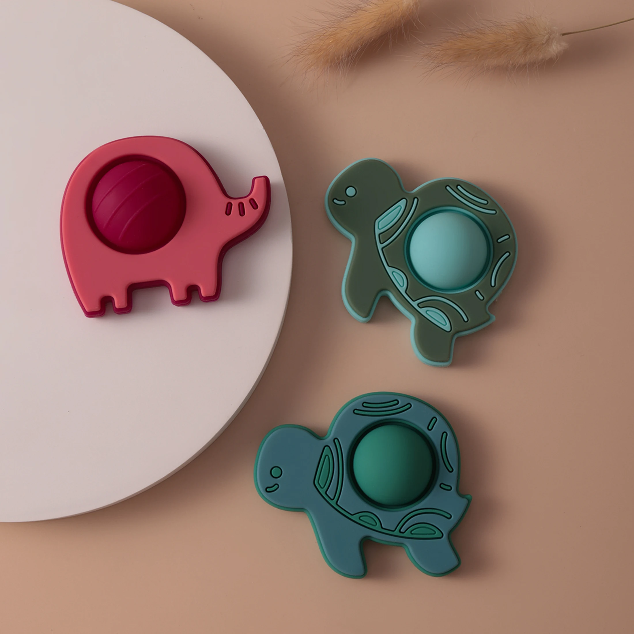 Mordedor sensorial de silicona para bebés, sin BPA y seguro