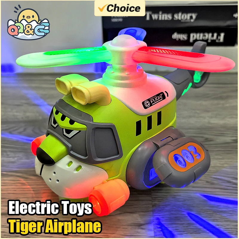 Avión de juguete eléctrico giratorio con luces y sonidos - imagen 3