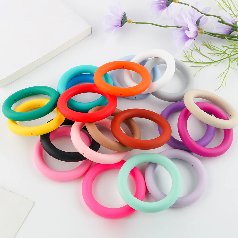 Kovict colgante de anillo en silicona impresa para joyería infantil