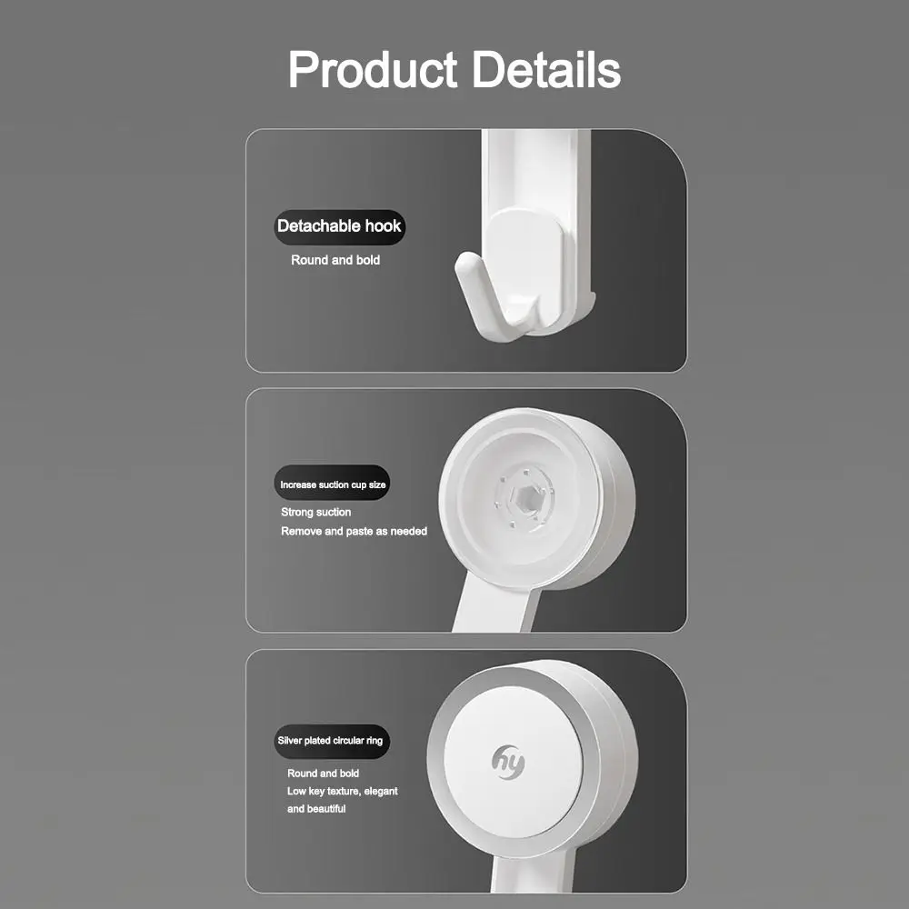 Ganchos de pared con ventosa para baño sin perforar, reutilizables