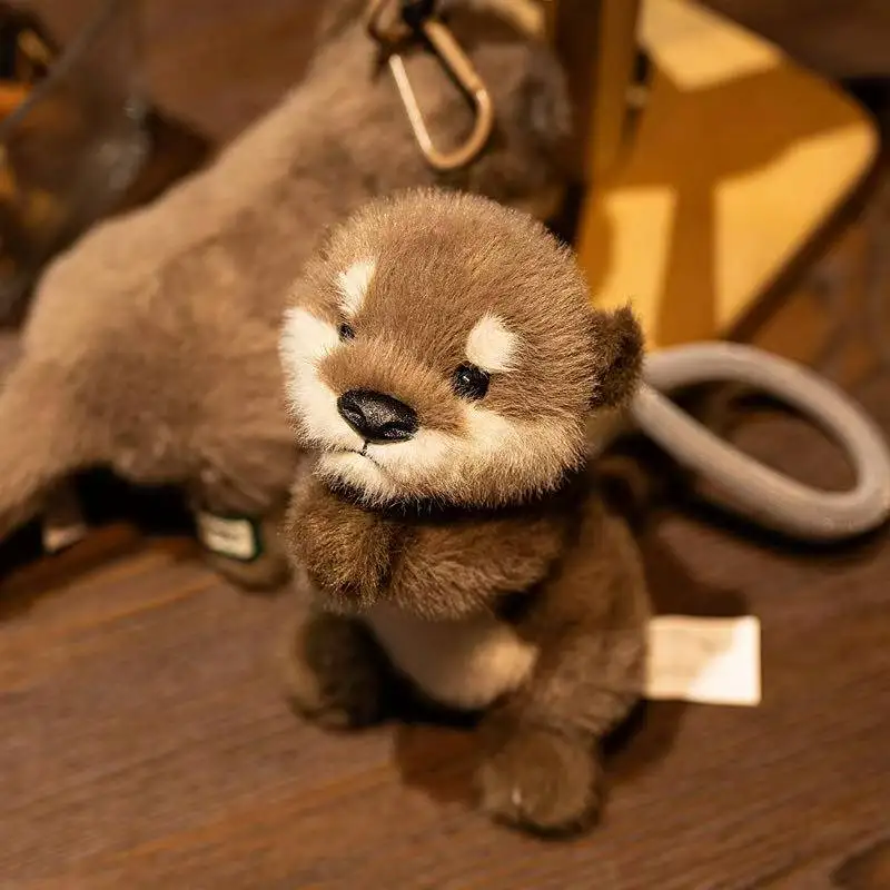Llavero de peluche de nutria suave para bolso y regalo infantil