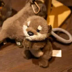 Llavero de peluche de nutria suave para bolso y regalo infantil