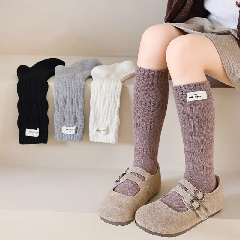 Calcetines hasta la rodilla de algodón para niña estilo retro - imagen 4