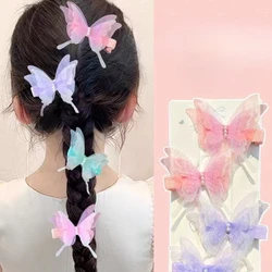 Horquilla mariposa para niñas con clip lateral suave de flequillo