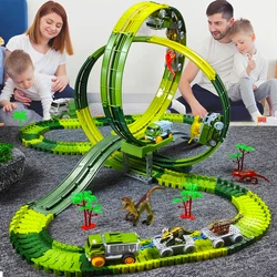 Tren eléctrico de dinosaurio infantil – Juguete educativo con magia de escalada