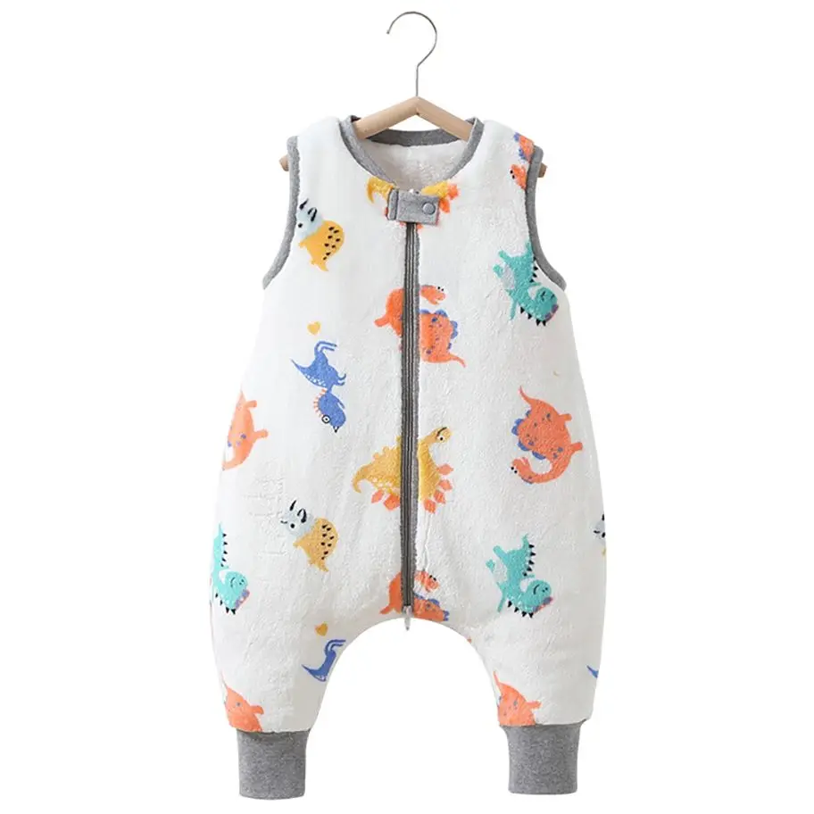 Saco de dormir de franela para bebé - Diseño dinosaurio suave - imagen 2