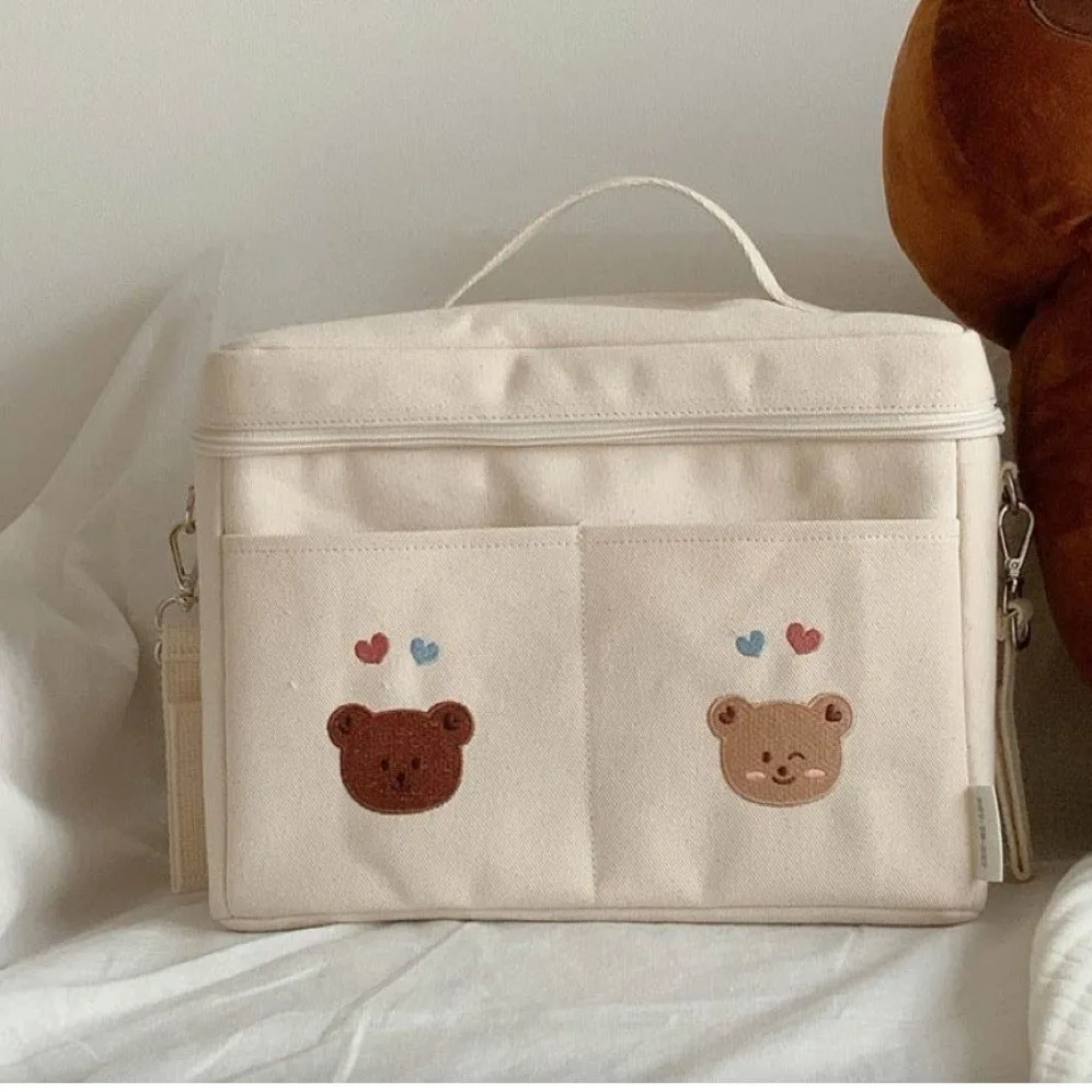 Bolsa térmica de oso para cochecito infantil, portátil - imagen 4